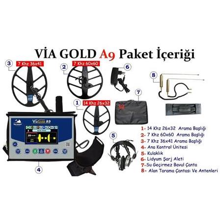 Viagold A9 Alan Tarama ve Metal Dedektörü