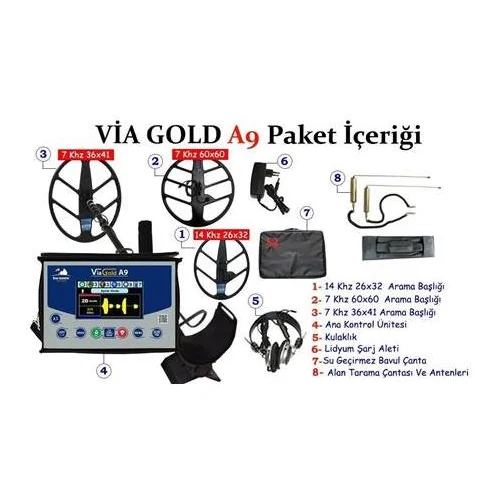 Viagold A9 Alan Tarama ve Metal Dedektörü